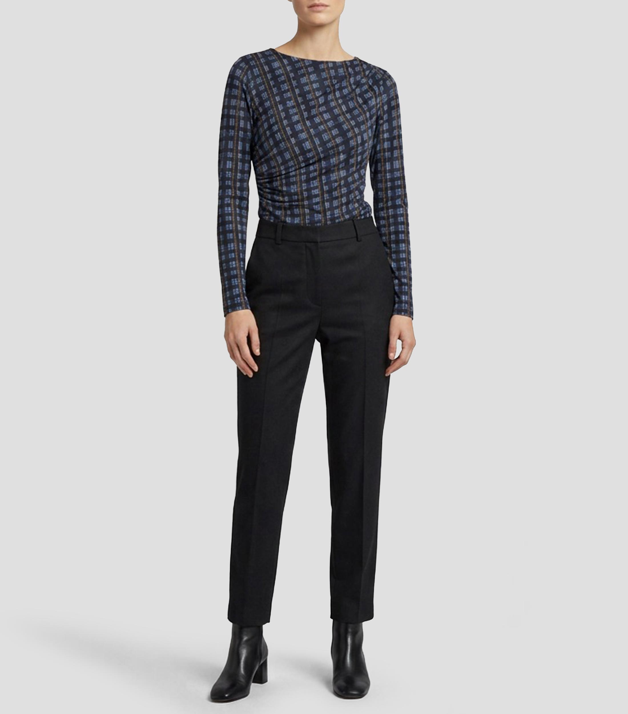 Blusa estampada manga larga Mujer